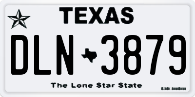 TX license plate DLN3879