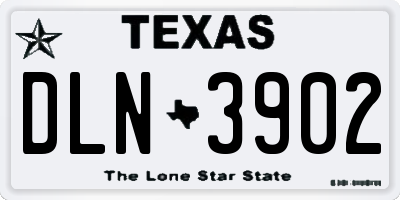 TX license plate DLN3902