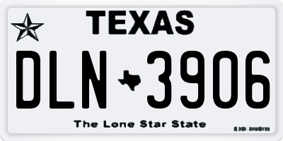 TX license plate DLN3906