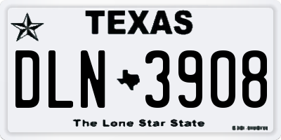 TX license plate DLN3908