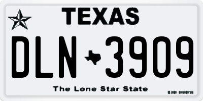 TX license plate DLN3909