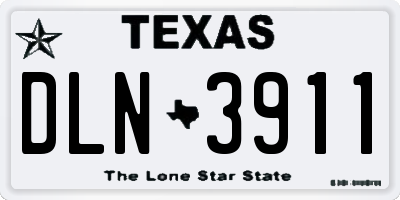TX license plate DLN3911