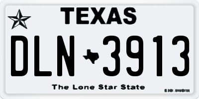 TX license plate DLN3913