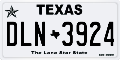 TX license plate DLN3924