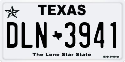 TX license plate DLN3941