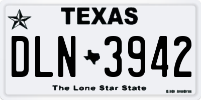 TX license plate DLN3942