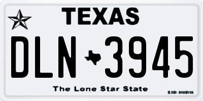 TX license plate DLN3945