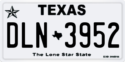 TX license plate DLN3952