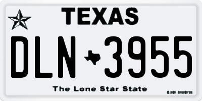 TX license plate DLN3955