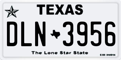 TX license plate DLN3956