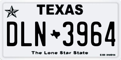 TX license plate DLN3964