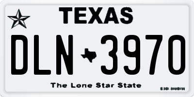 TX license plate DLN3970