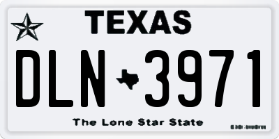 TX license plate DLN3971