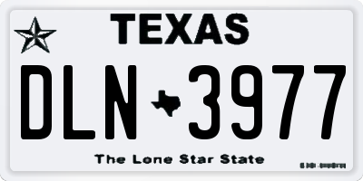 TX license plate DLN3977