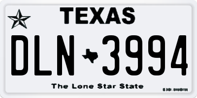 TX license plate DLN3994