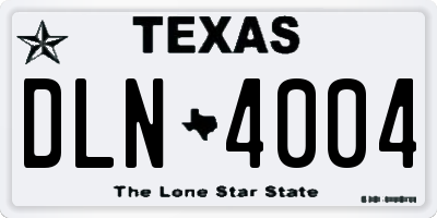 TX license plate DLN4004