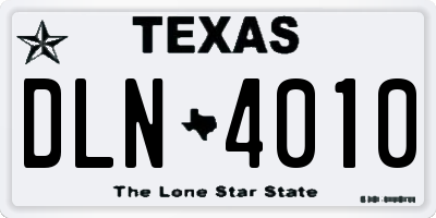 TX license plate DLN4010