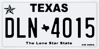 TX license plate DLN4015