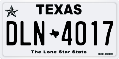 TX license plate DLN4017