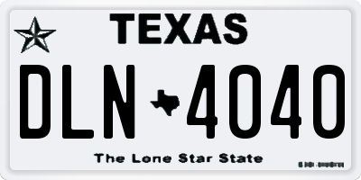 TX license plate DLN4040