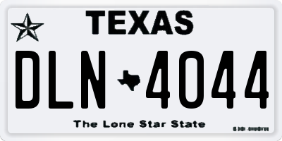 TX license plate DLN4044