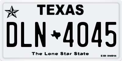 TX license plate DLN4045