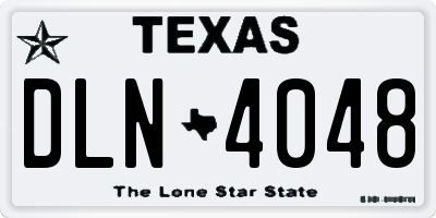 TX license plate DLN4048