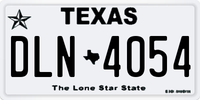 TX license plate DLN4054
