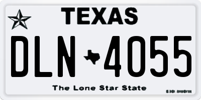 TX license plate DLN4055