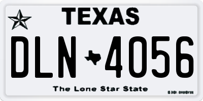 TX license plate DLN4056