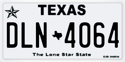 TX license plate DLN4064