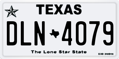 TX license plate DLN4079