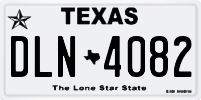 TX license plate DLN4082