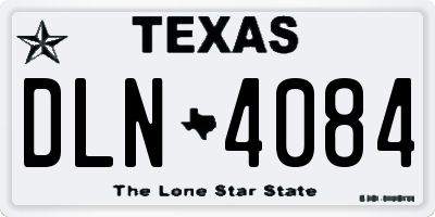 TX license plate DLN4084