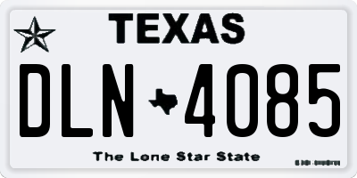 TX license plate DLN4085