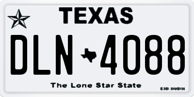 TX license plate DLN4088