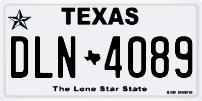TX license plate DLN4089