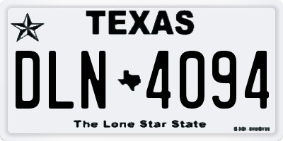 TX license plate DLN4094