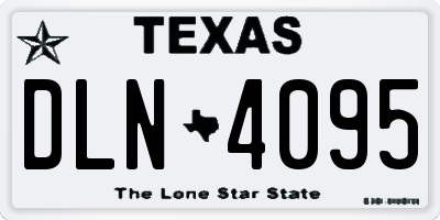 TX license plate DLN4095