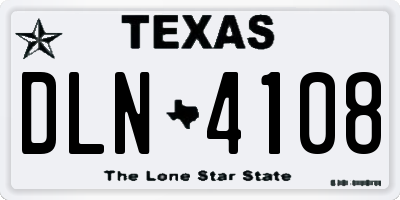 TX license plate DLN4108
