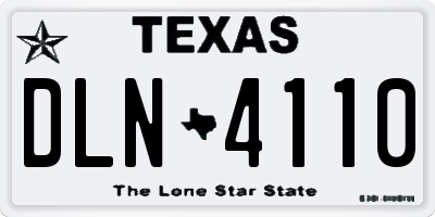 TX license plate DLN4110