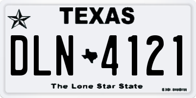 TX license plate DLN4121