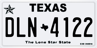 TX license plate DLN4122