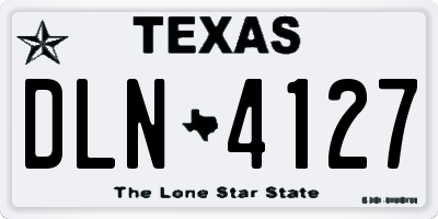 TX license plate DLN4127