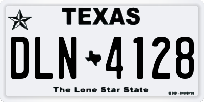TX license plate DLN4128