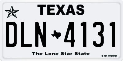 TX license plate DLN4131