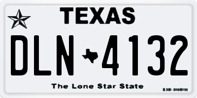 TX license plate DLN4132