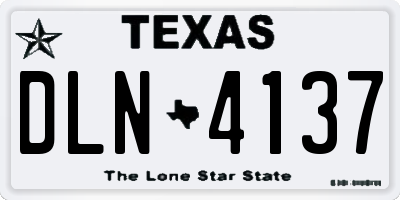 TX license plate DLN4137