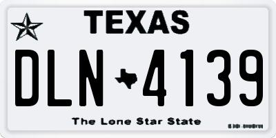 TX license plate DLN4139