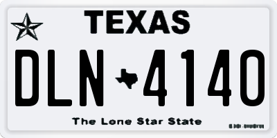 TX license plate DLN4140